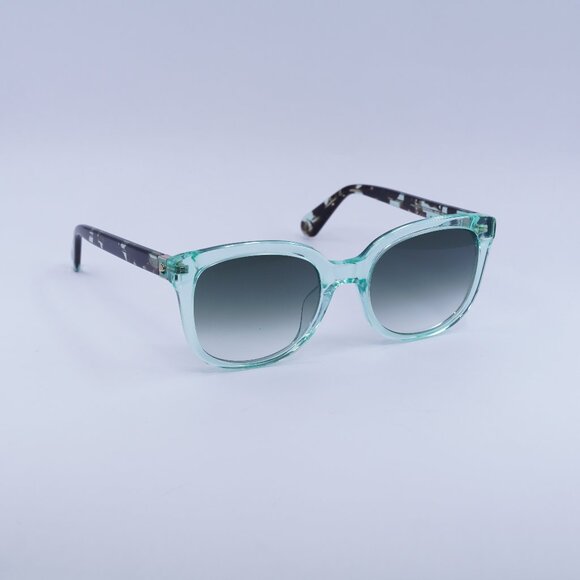 Kate Spade GWENITH/S 0ZI9 9K Sunglasses Teal Square Frame, Green Lenses main image 7